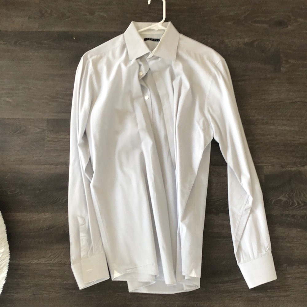 Theory men’s gray dress shirt
